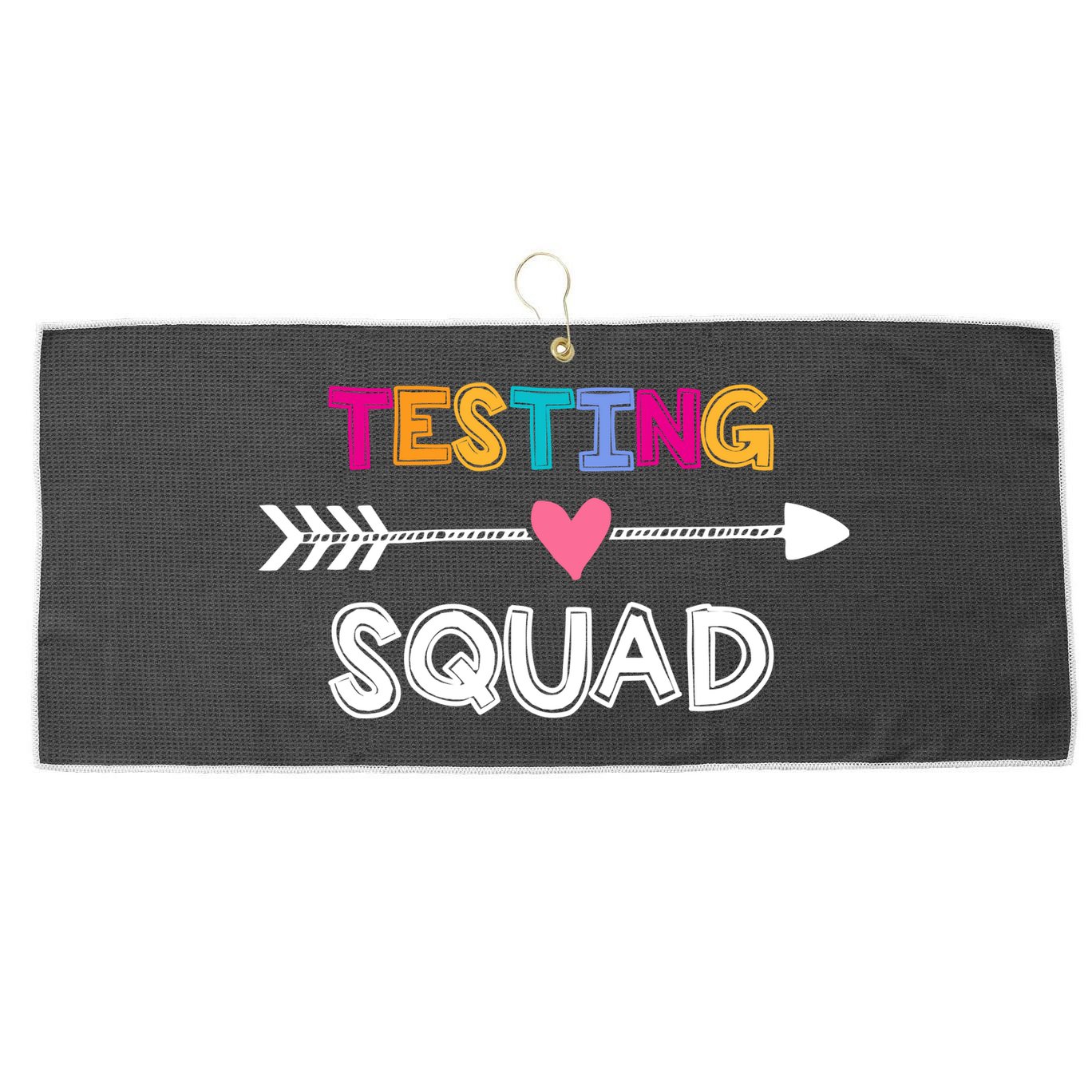 Testing Squad  Large Microfiber Waffle Golf Towel