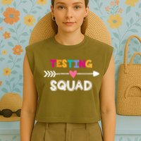 Testing Squad  Garment-Dyed Women's Muscle Tee
