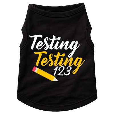 Testing Testing 123 Pencil Doggie Tank