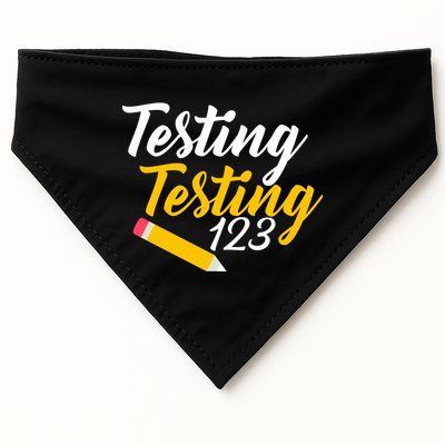 Testing Testing 123 Pencil USA-Made Doggie Bandana