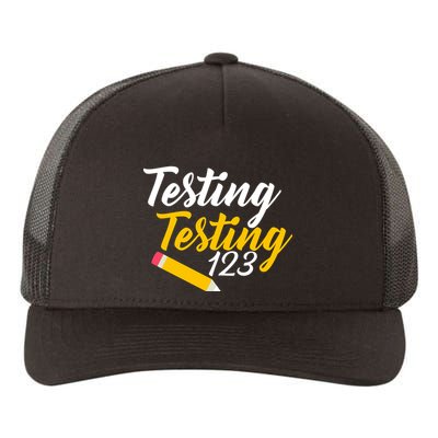 Testing Testing 123 Pencil Yupoong Adult 5-Panel Trucker Hat