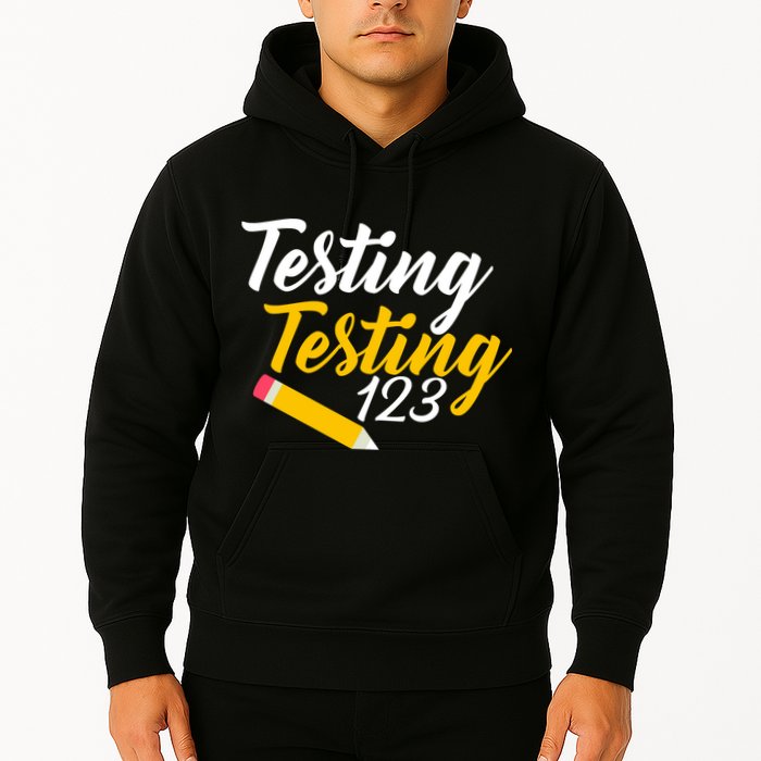 Testing Testing 123 Pencil Hoodie
