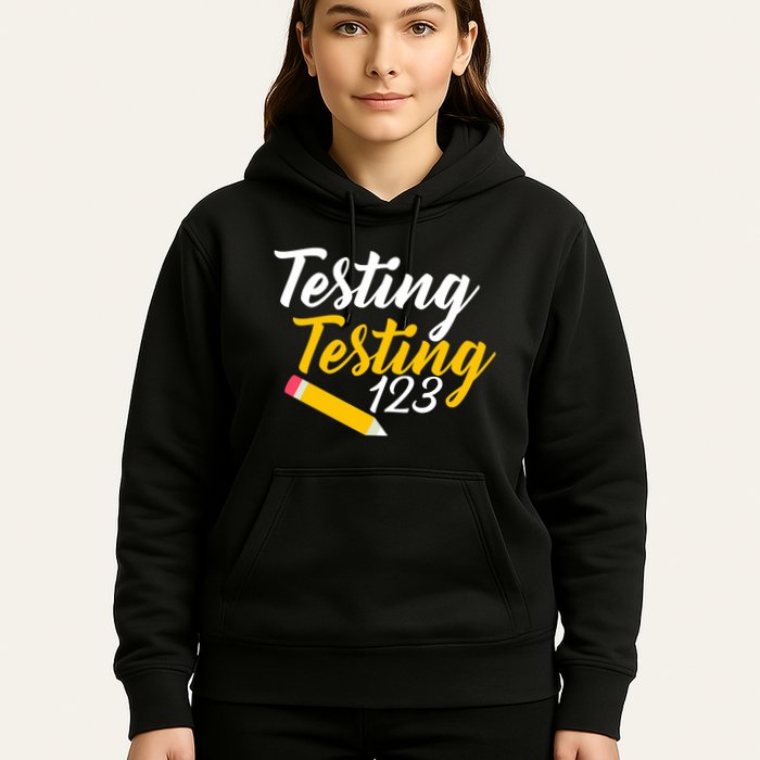 Testing Testing 123 Pencil Hoodie