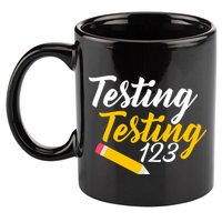 Testing Testing 123 Pencil 11oz C Handle Ceramic Mug