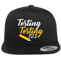 Testing Testing 123 Pencil Flat Bill Trucker Hat