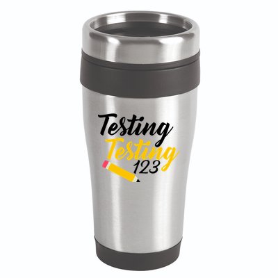 Testing Testing 123 Pencil 16oz Travel Tumbler