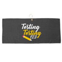 Testing Testing 123 Pencil Large Microfiber Waffle Golf Towel