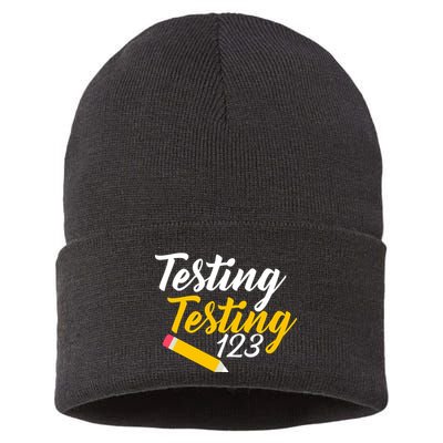 Testing Testing 123 Pencil Sustainable Knit Beanie