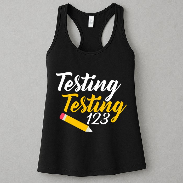 Testing Testing 123 Pencil Womens Tank Top