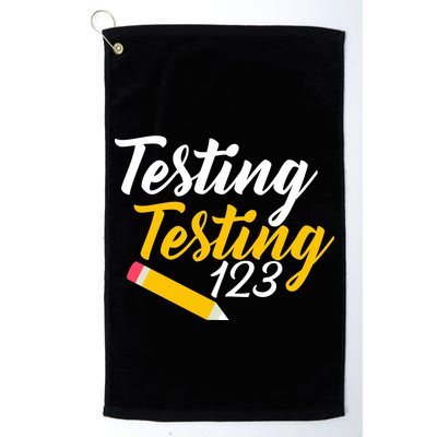 Testing Testing 123 Pencil Golf Towel