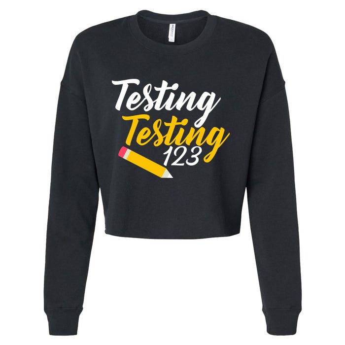 Testing Testing 123 Pencil Cropped Pullover Crew