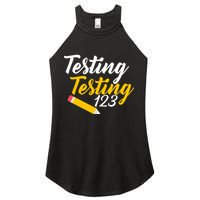 Testing Testing 123 Pencil Women's Perfect Tri Rocker Tank