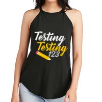 Testing Testing 123 Pencil Women's Perfect Tri Rocker Tank