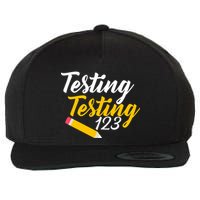 Testing Testing 123 Pencil Wool Snapback Cap