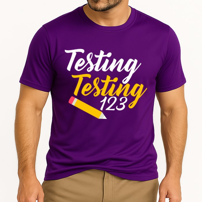 Testing Testing 123 Pencil Cooling Performance Crew T-Shirt