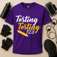 Testing Testing 123 Pencil Cooling Performance Crew T-Shirt