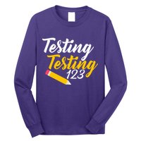 Testing Testing 123 Pencil Long Sleeve Shirt