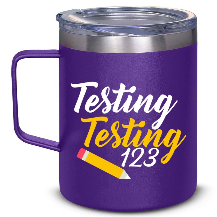 Testing Testing 123 Pencil 12oz Stainless Steel Coffee Mug