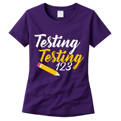 Testing Testing 123 Pencil Womens T-Shirt