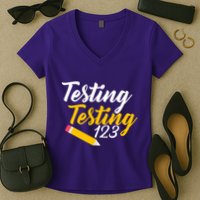 Testing Testing 123 Pencil Women's V-Neck T-Shirt