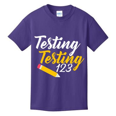 Testing Testing 123 Pencil Kids T-Shirt