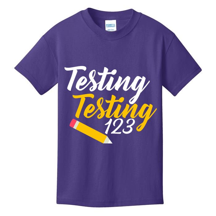 Testing Testing 123 Pencil Kids T-Shirt