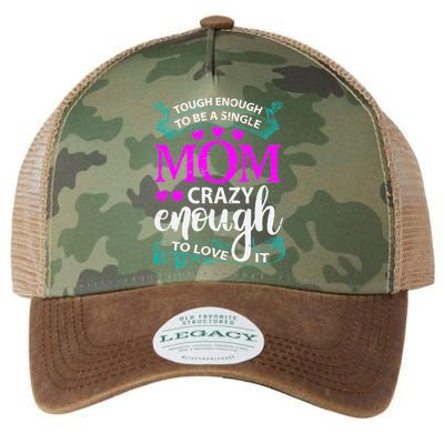 Tough Enough To Be A Single Mom Gift For Mother Legacy Tie Dye Trucker Hat