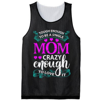 Tough Enough To Be A Single Mom Gift For Mother Mesh Reversible Basketball Jersey Tank