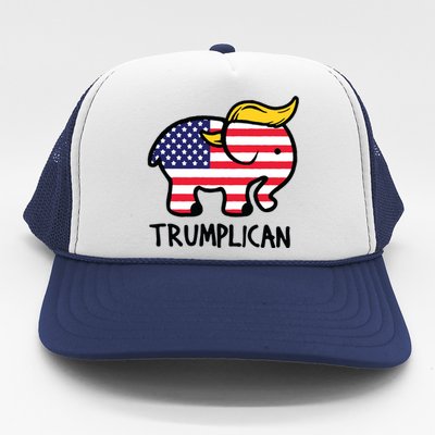 Trumplican Elephant Trump Funny Republican Ultra Maga 2024 Trucker Hat