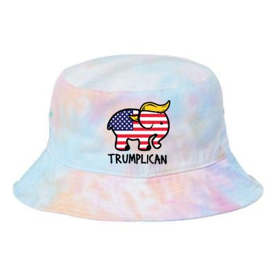 Trumplican Elephant Trump Funny Republican Ultra Maga 2024 Tie Dye Newport Bucket Hat