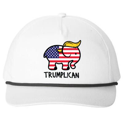 Trumplican Elephant Trump Funny Republican Ultra Maga 2024 Snapback Five-Panel Rope Hat