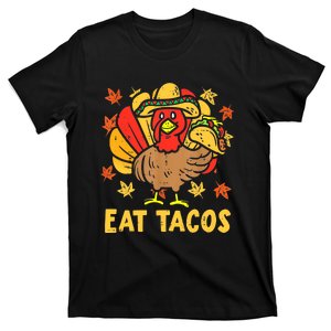 Turkey Eat Tacos Funny Mexican Sombrero Thanksgiving T-Shirt