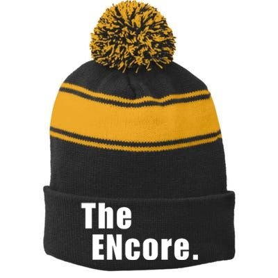 The Encore. Stripe Pom Pom Beanie