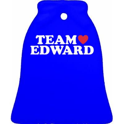 Team Edward Ceramic Bell Ornament