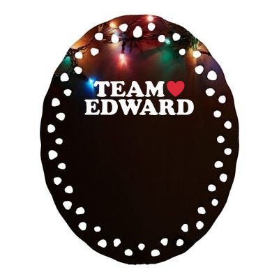 Team Edward Ceramic Oval Ornament