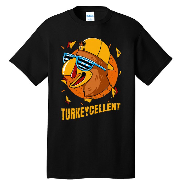 Turkey Excellent Thanksgiving Day Tall T-Shirt