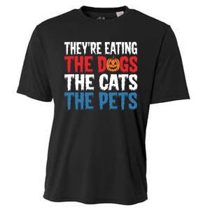 TheyRe Eating The Dogs The Cats The Pets Halloween Cooling Performance Crew T-Shirt