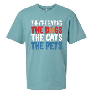 TheyRe Eating The Dogs The Cats The Pets Halloween Sueded Cloud Jersey T-Shirt