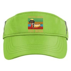 They’Re Eating The Dogs 2024 Retro Funny Dachshund Weiner Gift Adult Drive Performance Visor