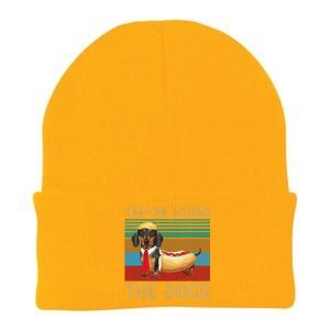 They’Re Eating The Dogs 2024 Retro Funny Dachshund Weiner Gift Knit Cap Winter Beanie