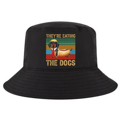 They’Re Eating The Dogs 2024 Retro Funny Dachshund Weiner Gift Cool Comfort Performance Bucket Hat