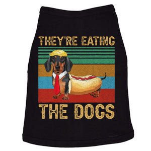 They’Re Eating The Dogs 2024 Retro Funny Dachshund Weiner Gift Doggie Tank