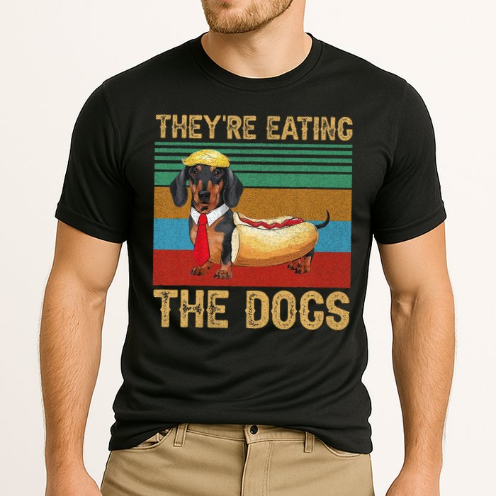 They’Re Eating The Dogs 2024 Retro Funny Dachshund Weiner Gift Cooling Performance Crew T-Shirt