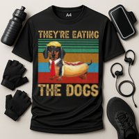 They’Re Eating The Dogs 2024 Retro Funny Dachshund Weiner Gift Cooling Performance Crew T-Shirt
