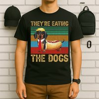 They’Re Eating The Dogs 2024 Retro Funny Dachshund Weiner Gift T-Shirt