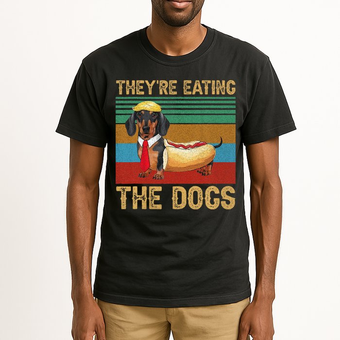 They’Re Eating The Dogs 2024 Retro Funny Dachshund Weiner Gift Tall T-Shirt