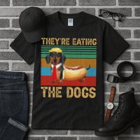 They’Re Eating The Dogs 2024 Retro Funny Dachshund Weiner Gift Tall T-Shirt