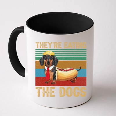 They’Re Eating The Dogs 2024 Retro Funny Dachshund Weiner Gift Mug