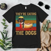 They’Re Eating The Dogs 2024 Retro Funny Dachshund Weiner Gift Premium T-Shirt