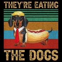 They’Re Eating The Dogs 2024 Retro Funny Dachshund Weiner Gift Premium T-Shirt